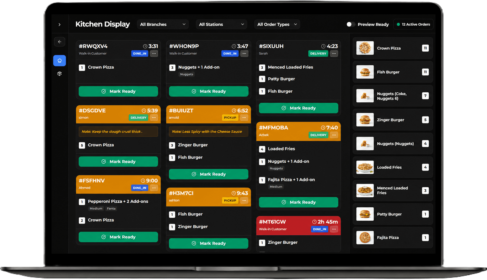 Serv KDS Interface