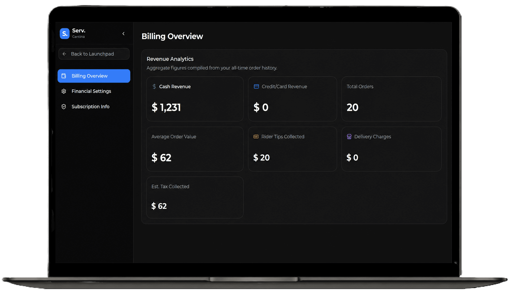 Serv Billing Interface