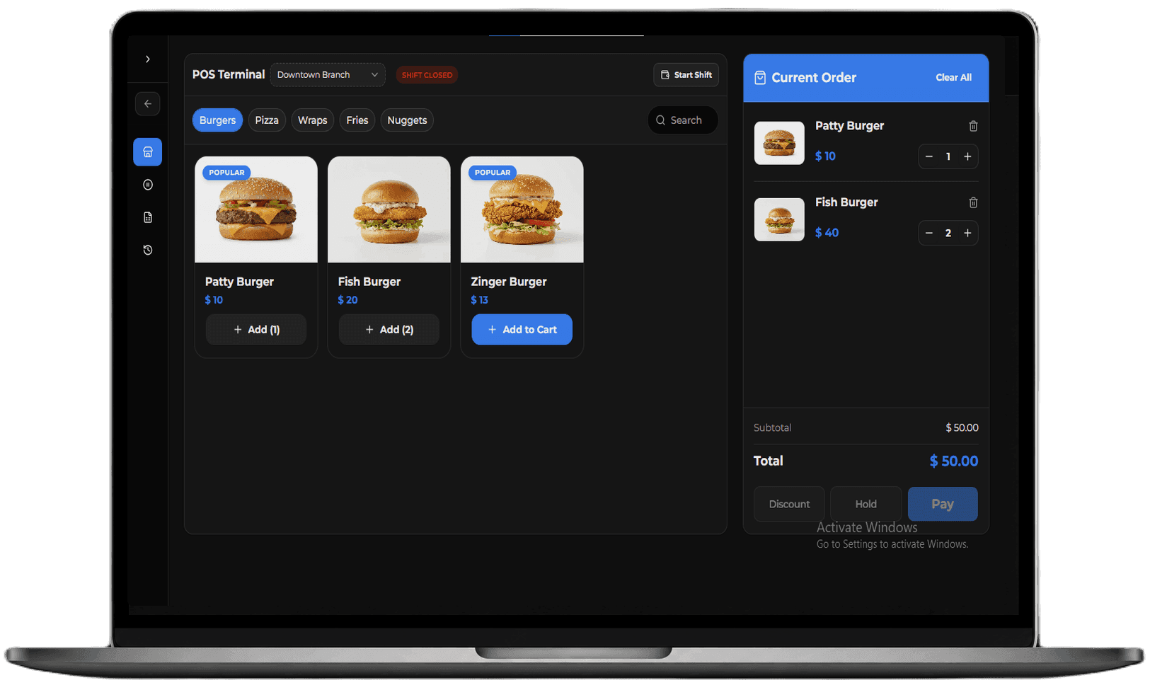 Serv POS Interface